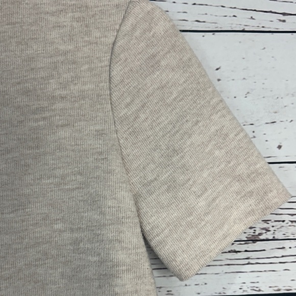 Zara Light Gray Mock Neck Crop Top - Picture 3 of 4